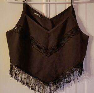 Tassel Crop Tank Top